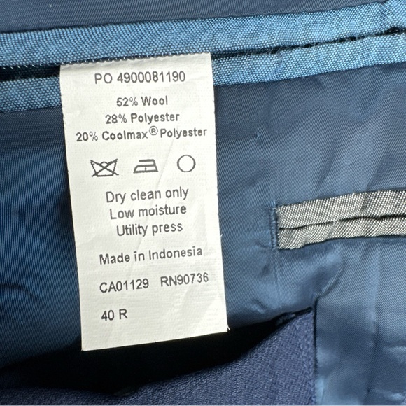 Lauren Ralph Lauren Mens Navy Blue Blazer 40R Gold Buttons Classic Wool Blend - Picture 11 of 15